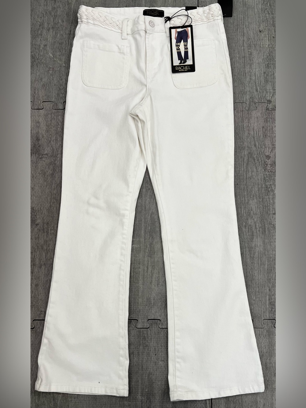 Rachel Roy Women's White Denim Bootcut Jeans in size 8